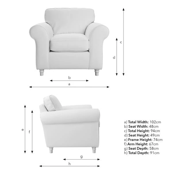 Flori Woven Check Fabric Orkney Armchair 18 Flori Woven Check Fabric Orkney Armchair - Image 16