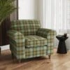 Flori Woven Check Fabric Orkney Armchair