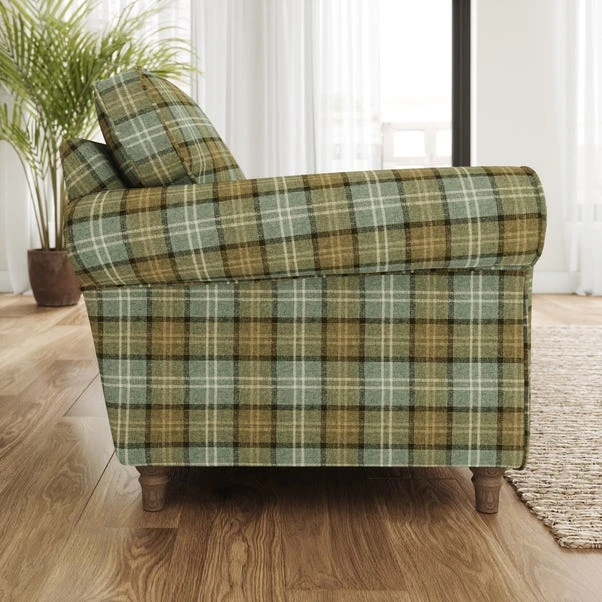 Flori Woven Check Fabric Orkney Armchair 4 Flori Woven Check Fabric Orkney Armchair - Image 2