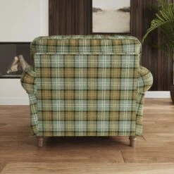 Flori Woven Check Fabric Orkney Armchair 24 Flori Woven Check Fabric Orkney Armchair -Home Luxe Studio 30911203 alt02