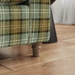 Flori Woven Check Fabric Orkney Armchair 25 Flori Woven Check Fabric Orkney Armchair -Home Luxe Studio 30911203 alt03
