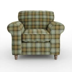 Flori Woven Check Fabric Orkney Armchair 27 Flori Woven Check Fabric Orkney Armchair -Home Luxe Studio 30911203 alt05