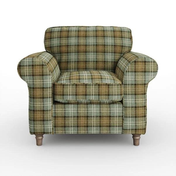 Flori Woven Check Fabric Orkney Armchair 8 Flori Woven Check Fabric Orkney Armchair - Image 6