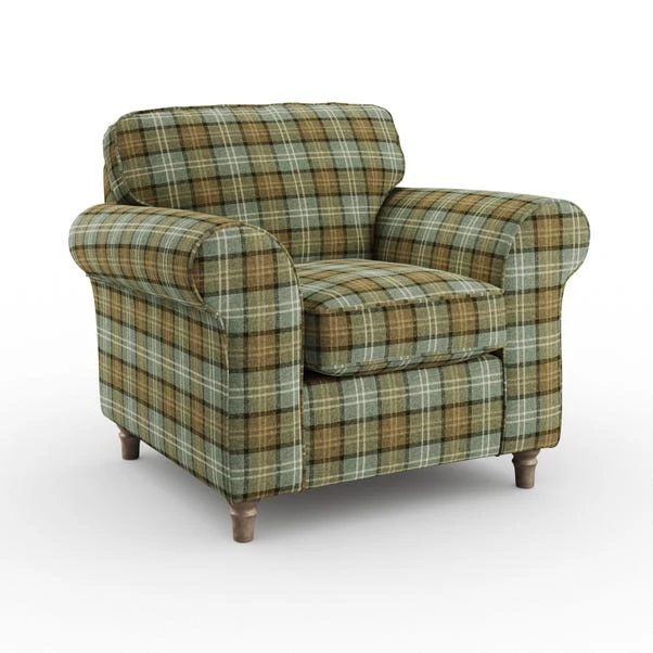 Flori Woven Check Fabric Orkney Armchair 9 Flori Woven Check Fabric Orkney Armchair - Image 7