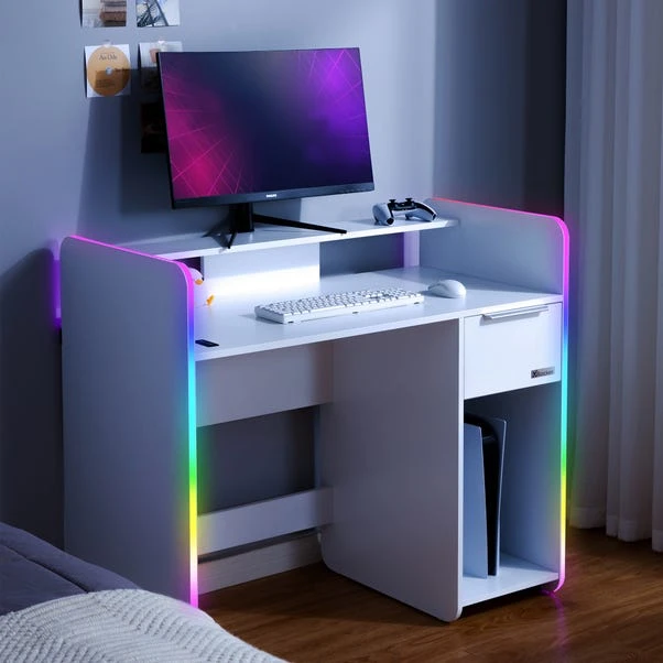 X Rocker Electra Desk With Wireless Charging And LED Lights 9 X Rocker Electra Desk With Wireless Charging And LED Lights - Image 7