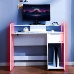 X Rocker Electra Desk With Wireless Charging And LED Lights 23 X Rocker Electra Desk With Wireless Charging And LED Lights -Home Luxe Studio 30911228 alt01