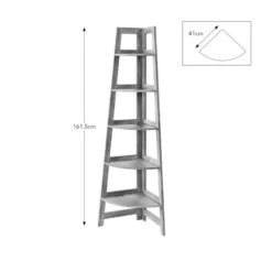 Humphrey Corner Ladder Shelf, Mango Wood Effect -Home Luxe Studio 30911361 alt09