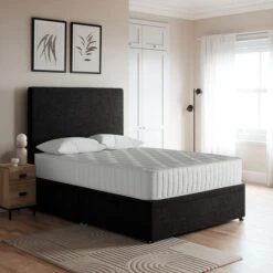 Luxury End Of Bed Ottoman Bed Frame, Teddy Fabric