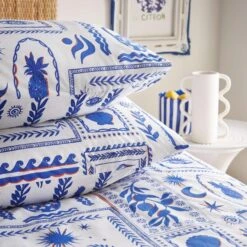 Furn. Frieze Blue Duvet Cover And Pillowcase Set 31 Furn. Frieze Blue Duvet Cover And Pillowcase Set -Home Luxe Studio 30912158 alt01