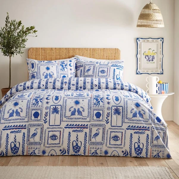 Furn. Frieze Blue Duvet Cover And Pillowcase Set 13 Furn. Frieze Blue Duvet Cover And Pillowcase Set - Image 11