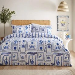 Furn. Frieze Blue Duvet Cover And Pillowcase Set 24 Furn. Frieze Blue Duvet Cover And Pillowcase Set -Home Luxe Studio 30912323 alt02