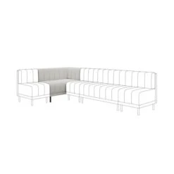 Amali Corner Dining Bench, Textured Weave -Home Luxe Studio 30912402