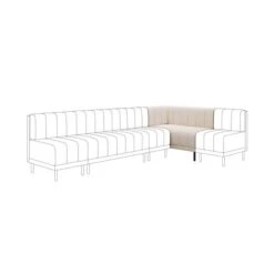 Amali Corner Dining Bench, Textured Weave -Home Luxe Studio 30912420