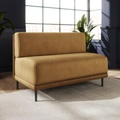 Mae Long Dining Bench, Matte Plush Velvet -Home Luxe Studio 30912528 alt01