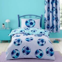 Catherine Lansfield Tie Dye Football Purple Reversible Duvet Cover And Pillowcase Set -Home Luxe Studio 30913735 alt01