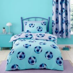 Catherine Lansfield Tie Dye Football Purple Reversible Duvet Cover And Pillowcase Set -Home Luxe Studio 30913735 alt02
