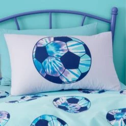Catherine Lansfield Tie Dye Football Purple Reversible Duvet Cover And Pillowcase Set -Home Luxe Studio 30913735 alt03