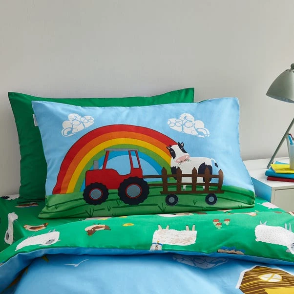 Catherine Lansfield Farmyard Animals Blue Reversible Duvet Cover And Pillowcase Set 11 Catherine Lansfield Farmyard Animals Blue Reversible Duvet Cover And Pillowcase Set - Image 9