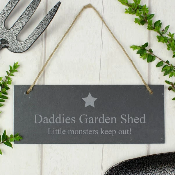 Personalised Star Motif Hanging Slate Plaque 4 Personalised Star Motif Hanging Slate Plaque - Image 2