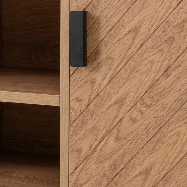 Leon 2 Door TV Unit Stand For TVs Up To 65", Oak Effect 6 Leon 2 Door TV Unit Stand For TVs Up To 65", Oak Effect - Image 4