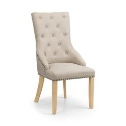 Loire Set Of 2 Button Back Dining Chairs, Linen 14 Loire Set Of 2 Button Back Dining Chairs, Linen -Home Luxe Studio 30914227 alt03