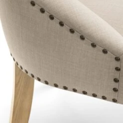 Loire Set Of 2 Button Back Dining Chairs, Linen 19 Loire Set Of 2 Button Back Dining Chairs, Linen -Home Luxe Studio 30914227 alt08