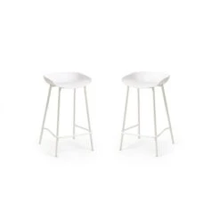 Renzo Set Of 2 Bar Stools, Metal -Home Luxe Studio 30914247 alt01