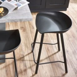 Renzo Set Of 2 Bar Stools, Metal -Home Luxe Studio 30914248 alt05