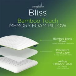 Snuggledown Bliss Traditional Bamboo Back Sleeper Pillow 11 Snuggledown Bliss Traditional Bamboo Back Sleeper Pillow -Home Luxe Studio 30914646 alt01