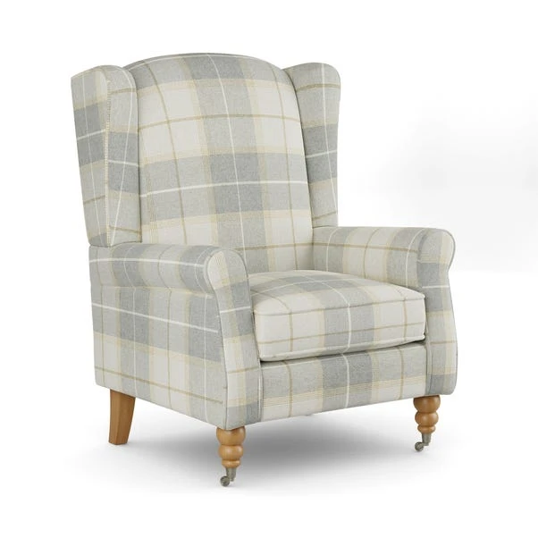 Oswald Grande Check Wingback Armchair 8 Oswald Grande Check Wingback Armchair - Image 6