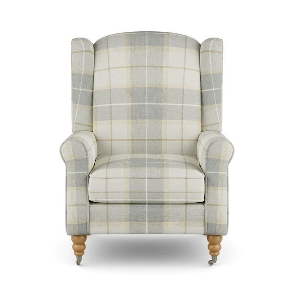 Oswald Grande Check Wingback Armchair 9 Oswald Grande Check Wingback Armchair - Image 7