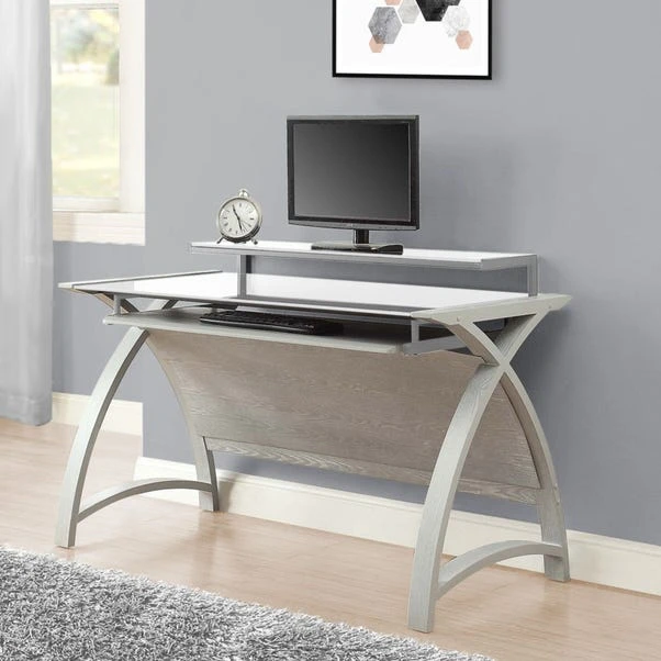 Helsinki Wide Desk With Monitor Shelf 3 Helsinki Wide Desk With Monitor Shelf
