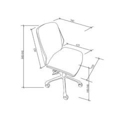 San Francisco Armless Office Chair -Home Luxe Studio 30915149 alt09