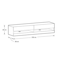 Delta 150cm Floating Wall TV Unit With LEDs For TVs Up To 65" 27 Delta 150cm Floating Wall TV Unit With LEDs For TVs Up To 65" -Home Luxe Studio 30915250 alt09