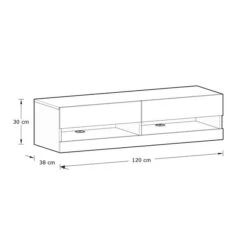 Delta 120cm Floating Wall TV Unit With LEDs For TVs Up To 55" 29 Delta 120cm Floating Wall TV Unit With LEDs For TVs Up To 55" -Home Luxe Studio 30915312 alt09