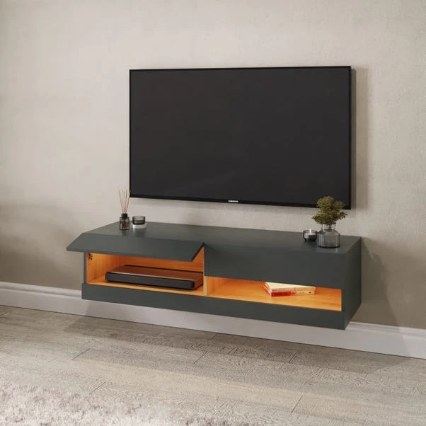 Delta 120cm Floating Wall TV Unit With LEDs For TVs Up To 55" 4 Delta 120cm Floating Wall TV Unit With LEDs For TVs Up To 55" - Image 2