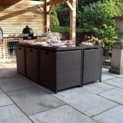 Nevada 6 Seater Cube Dining Set -Home Luxe Studio 30915715 alt01