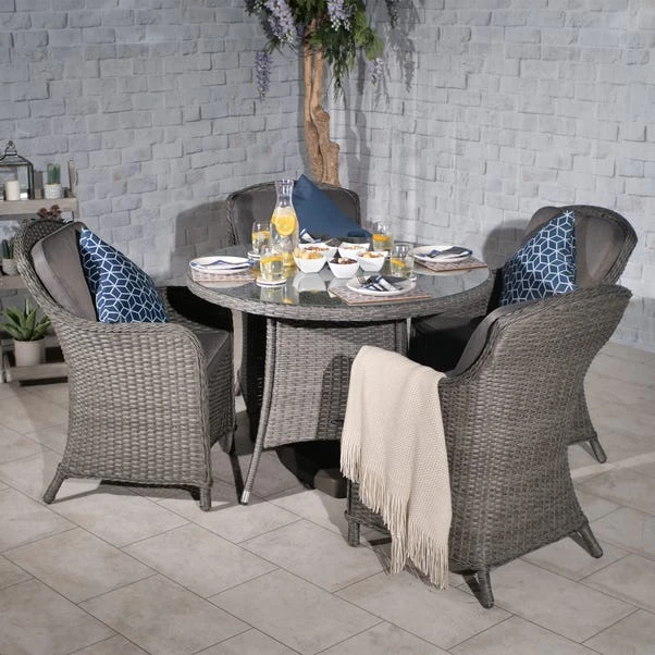 Paris 4 Seater Round Dining Set With 4 Imperial Chairs 3 Paris 4 Seater Round Dining Set With 4 Imperial Chairs