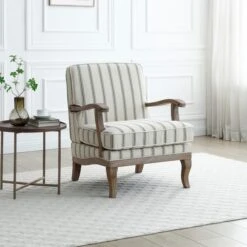Esme Woven Folkstone Stripe Occasional Chair 26 Esme Woven Folkstone Stripe Occasional Chair -Home Luxe Studio 30915925