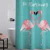 Catherine Lansfield Flamingo Shower Curtain -Home Luxe Studio 30916002