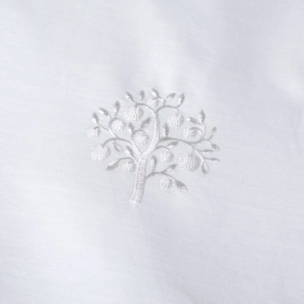 Appletree Boutique Embroidered Tree 200 Thread Count Cotton Duvet Cover And Pillowcase Set 5 Appletree Boutique Embroidered Tree 200 Thread Count Cotton Duvet Cover And Pillowcase Set - Image 3