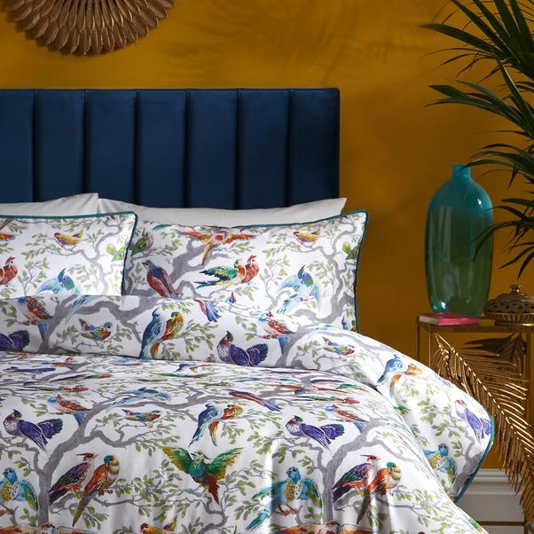Laurence Llewelyn-Bowen Birdity 200 Thread Count Cotton Duvet Cover And Pillowcase Set 12 Laurence Llewelyn-Bowen Birdity 200 Thread Count Cotton Duvet Cover And Pillowcase Set - Image 10