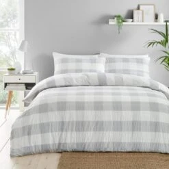Fusion Seersucker Gingham Duvet Cover And Pillowcase Set 17 Fusion Seersucker Gingham Duvet Cover And Pillowcase Set -Home Luxe Studio 30916221
