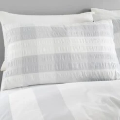 Fusion Seersucker Gingham Duvet Cover And Pillowcase Set 18 Fusion Seersucker Gingham Duvet Cover And Pillowcase Set -Home Luxe Studio 30916221 alt01