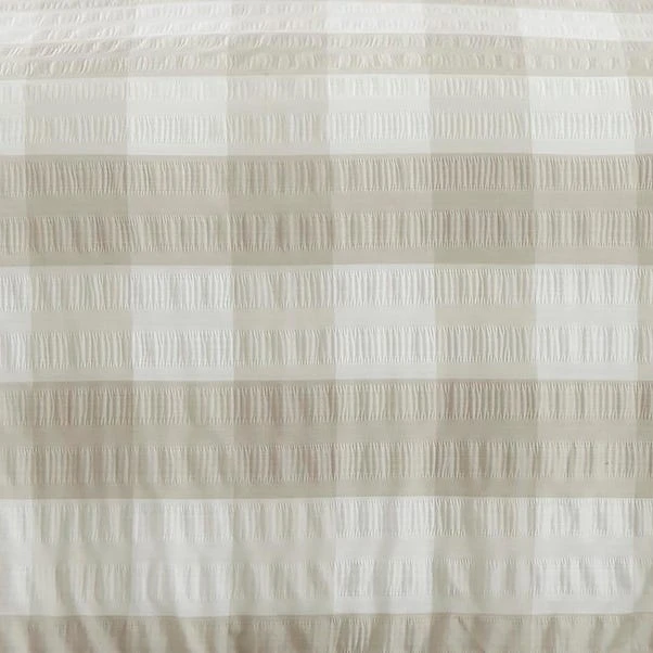 Fusion Seersucker Gingham Duvet Cover And Pillowcase Set 5 Fusion Seersucker Gingham Duvet Cover And Pillowcase Set - Image 3