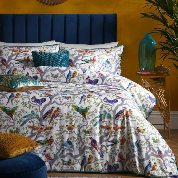 Laurence Llewelyn-Bowen Birdity 200 Thread Count Cotton Duvet Cover And Pillowcase Set 6 Laurence Llewelyn-Bowen Birdity 200 Thread Count Cotton Duvet Cover And Pillowcase Set - Image 4