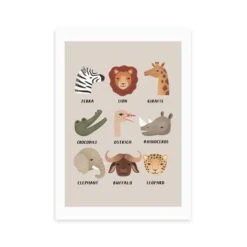 East End Prints Animal Safari In Stone Print By Kid Of The Village -Home Luxe Studio 30917250 alt01