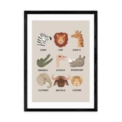 East End Prints Animal Safari In Stone Print By Kid Of The Village -Home Luxe Studio 30917251 alt01