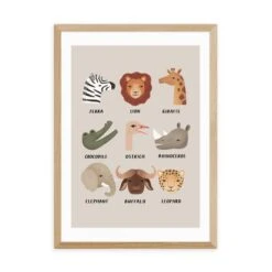 East End Prints Animal Safari In Stone Print By Kid Of The Village -Home Luxe Studio 30917252 alt01