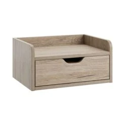 Cilla 1 Drawer Floating Bedside Table, Grey Oak Effect -Home Luxe Studio 30917501 alt04